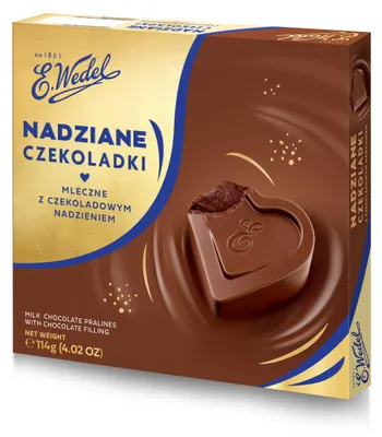 Zdjęcie produktu dla Wedel Praliny Mleczne Czekoladowe 114 g