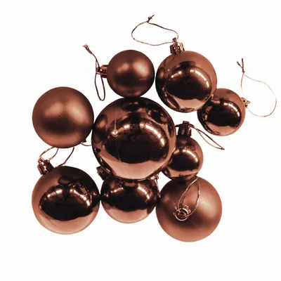 Produktbild von Christbaumkugeln 30 Stück braun Weihnachtskugeln Box Weihnachtsdeko Baumschmuck