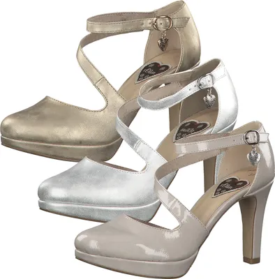 Produktbild von s.Oliver Damen Pumps High-Heels Riemchenpumps 5-24440-34, Größe:38 EU, Farbe:Silber