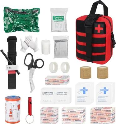 Produktbild von Erste-Hilfe-Set 54-teilig, taktische Tasche, medizinisches Notfallset für Camping