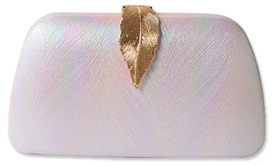 Productafbeelding van CORIOS Clutch dames, glinsterende handtas, avondtas, schoudertas met bladmotief