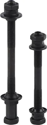 Zdjęcie produktu dla Zestaw osi rowerowych, 1 para, stal | Oś przednia i tylna 10,8/14,5 cm do rowerów MTB z piastą z łożyskami kulkowymi