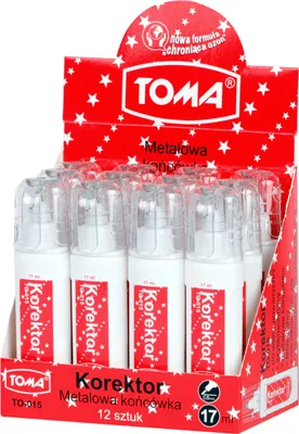 Zdjęcie produktu dla Korektor w pisaku TOMA 17ml 12 sztuk