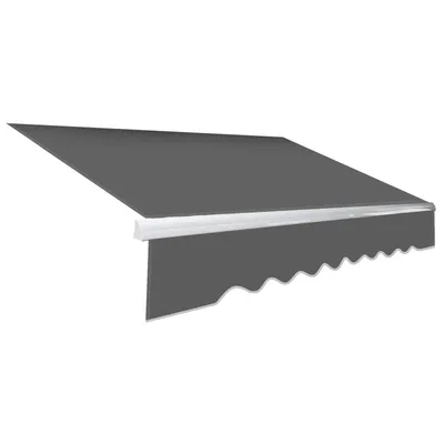 Produktbild von Jiubiaz Markise Sonnenmarkise Gelenkarmmarkise Balkonmarkise Sonnenschutz Klemmmarkise UV-beständig Fenster Balkone Garten Wasserdicht UV-Schutz Grau 350x300cm