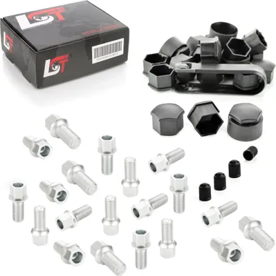 Produktbild von 20x Radschrauben mit Kappen Kugelbund M14x1,5x27 für SEAT ALTEA EXEO IBIZA LEON