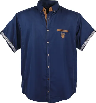 Produktbild von Lavecchia Herren Kurzarmhemd 1128 (Navyblue, 7XL)