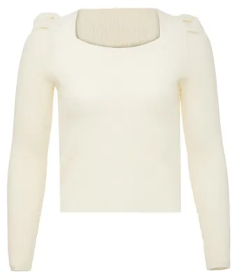 Produktbild von AODA damen strickpullover - wollweiss, XS/S