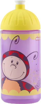 Image de NICI Happy Springtime Papillon et coccinelle Gourde, Gourde, Gourde pour enfants, Polypropylène, Violet / Jaune, 0.5 L, 40894