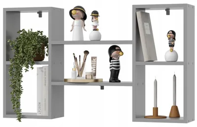 Produktbild von EstiloHome Wandregal NEXO 100 cm, Grau – Hängeregal und Bücherregal, bis 20 kg