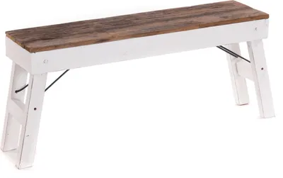 Produktbild von KÜCHENBANK "ALDO" | faltbar, 112x48x28 cm (LxHxB) | Holzbank | Farbe: 06 weiß-landhaus