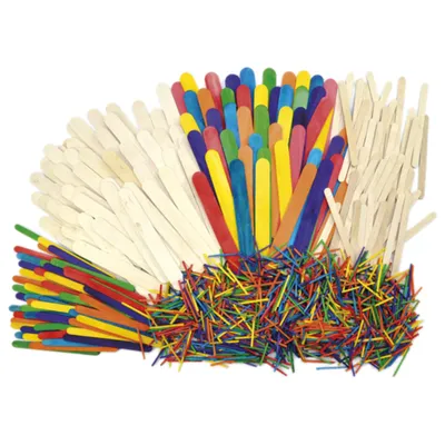 Produktbild von EDUPLAY 200071 Holzstäbchen Set, natur/bunt, 1200-teilig (1 Set)