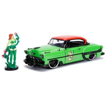 Produktbild von Jada Toys DC Bombshells Diecast Modell Hollywood Rides 1/24 1953 Chevy Bel Air Hard Top with Poison Ivy Figur JADA30455
