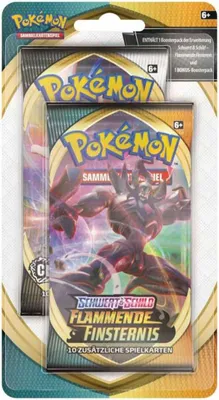 Produktbild von Pokemon SWSH3 Schwert & Schild 'Flammende Finsternis' Blister Boosterpack, Menge:1 Stück