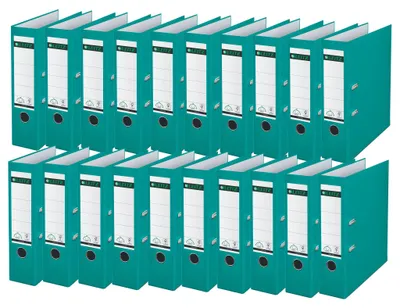 Obrázek produktu pro Složka A4 plastová 180 stupňů 80 mm tyrkysová balení po 20 ks
