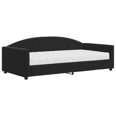 Productafbeelding van vidaXL Dagbed met matras, zwart, 100x200 cm, fluweel