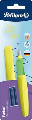 Produktbild von Pelikan 807326, Grün, Gelb, Kartuschenfüllsystem, Gelb, Edelstahl, Beidhändig, Deutschland