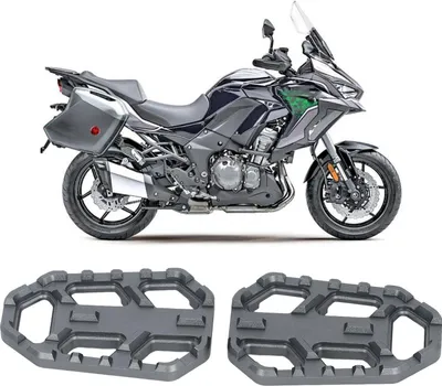 Obrázok produktu pre 1 pár stupačiek na motorku, protišmykové, CNC hliníková zliatina, stupačka na motorku pre Versys X300 650 1000, sivá