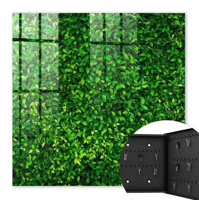 Produktbild von Metall Schlüsselkasten 30 x 30 cm - schwarzer Schlüsselschrank zur Wandmontage - wandhängende Schlüsselbox mit Tür - rechts öffnend - Schlüsselaufbewahrung für Flur - Büro - Arbeitszimmer - Werkstatt - Garage - Grüner Garten
