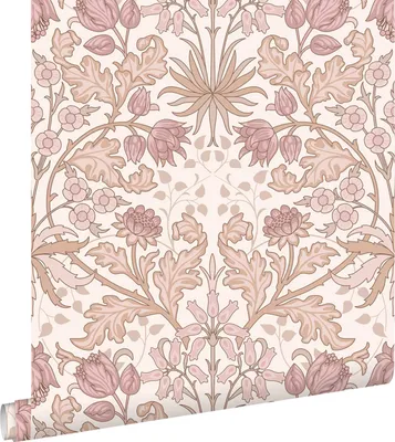 Produktbild von ESTAhome Tapete Blumenmuster im Jugendstil Altrosa und Beige 50 x 900 cm