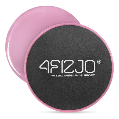 Produktbild von 4FIZJO Slide Discs, 18 cm, 2er-Set, Fitness- und Trainings-Discs, für Zuhause, rosa