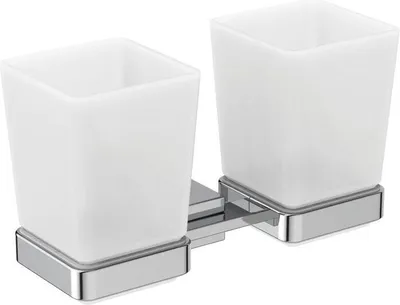 Zdjęcie produktu dla Ideal Standard podwójny szklany pojemnik IOM Cube E2205AA chrom