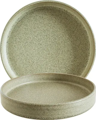 Produktbild von Bonna Adelfa Ripple tiefer Stapelteller 23 cm – 6er Set | 415 ml | Porzellan Grün | Mikrowellen- & Spülmaschinenfest | Modernes Geschirr für Alltag & Anlässe