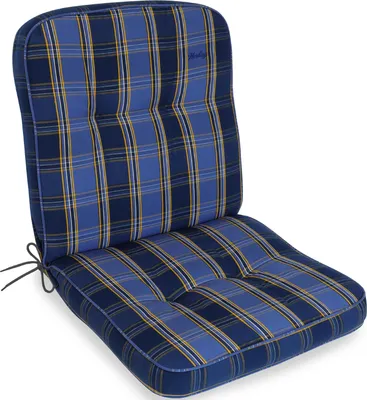 Produktbild von Herlag Niedriglehner Gartenstuhlauflage Tilly 100x50x7cm Blau-Kariert Fleckschutz extra weich