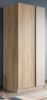 Produktbild von Kleiderschrank "Girona" in Sonoma Eiche und Kaschmir Drehtürenschrank 2-türig 80 x 183 cm, zusätzliche Einlegeböden