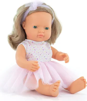 Produktbild von Miniland Puppe Europäisches Mädchen 38cm - Spielzeugpuppe für Kinder