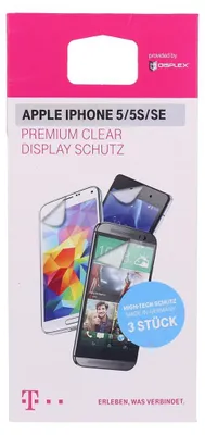 Obrázek produktu pro Ochranná fólie Displex pro iPhone SE 5s, balení 3 kusů