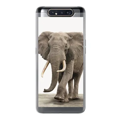 Produktbild von MuchoWow® Handyhülle Schutzhülle Hülle für Samsung Galaxy A80 Elefant - Kinder - Tiere - Mädchen Silikon Softcase Handy Hülle - Schutzdeckel