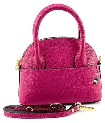 Image de Sac Florence en cuir rose fuchsia D2OTF814P