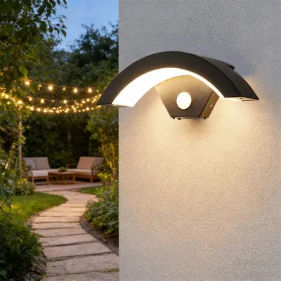 LED-Außenwandleuchte mit Bewegungsmelder, 24 W, anthrazit