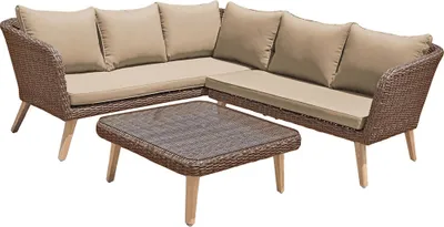Produktbild von Lounge Set aus Akazie mit Kissen GARDA-120 in anisbraun