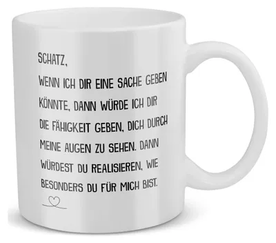 Produktbild von 22Feels Schatz Jahrestag Geschenk Frauen Männer Hochzeitstag Ehemann Ehefrau Valentinstag Freund Freundin Geburtstag Weihnachten Liebe Paar Beziehung Kaffeetasse Haferl