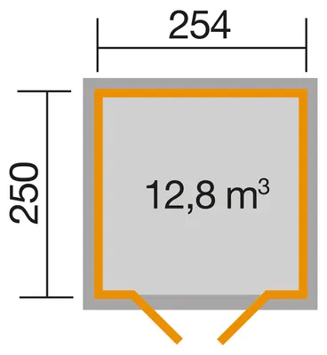 Produktbild von WEKA Gartenhaus 321 Gr. 3, Milchglas aus Holz Gerätehaus mit 19 mm Wandstärke Geräteschrank Fußboden inklusive Gartenhaus 8,15 m² Pultdach