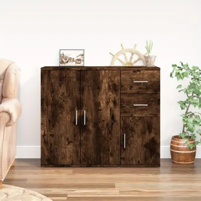 Obrázok produktu pre Komoda – Servantka – Skriňa – Úložný nábytok – Komoda – Vyrobená z plastového dreva – Rozmery 91 x 29,5 x 75 cm