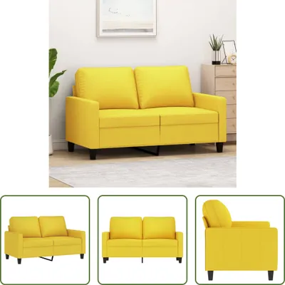 Produktbild von The Living Store 2-Sitzer-Sofa Hellgelb 120 cm Stoff