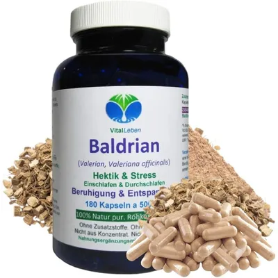 Image de Baldrian 180 capsules en poudre : apaisement et relaxation, formule naturelle, sans extraits, sans additifs