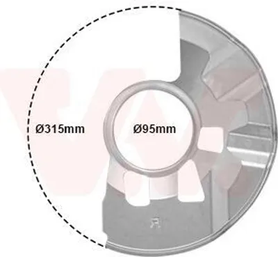 Produktbild von VAN WEZEL Spritzblech Bremsscheibe für MAZDA 6 Station Wagon (GY) Vorne Links 2754371 Ankerblech