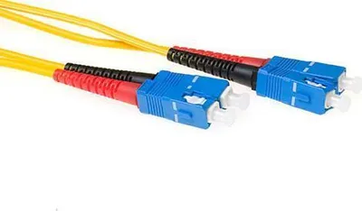 Immagine prodotto di ACT 0,5 metri LSZH Cavo patch in fibra monomodale 9/125 OS2 duplex con connettori SC