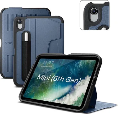 Produktbild von Zugu Case Hülle iPad mini (6th gen/A17Pro) – Verstellbarer Magnetständer mit 8 Winkeln – Sichere magnetische Montagemöglichkeit – Automatisches Schlafen/Aufwachen und schützende Magnetabdeckung