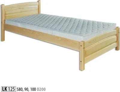 Obrázek produktu pro Massivholzbett Kiefer Holz Bettgestell 100x200 Vollholz Gästebett Handarbeit