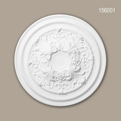 Produktbild von PROFHOME 156001 Rosette aus Polyurethan Deckenrosette Zierelement Ø 69,5 cm
