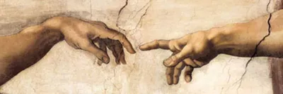 Produktbild von Michelangelo - Creation Hands - Tür-Poster / XXL Poster