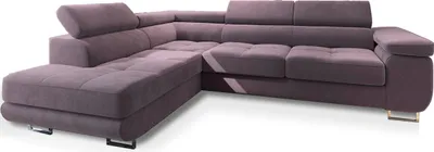 Produktbild von Masseno Ecksofa SELVA L-S mit Schlaffunktion L-Form, Sofa mit Bettkasten, Wohnzimmersofa, Couch, Soffa, Bettsofa, Couchgarnitur- Lila, MONOLITH 62