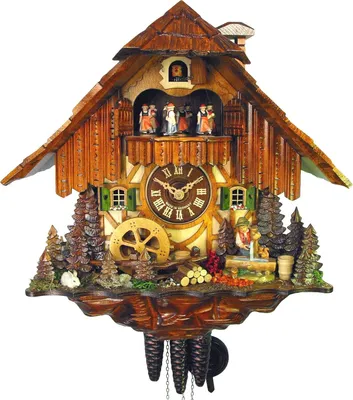 Produktbild von Kuckucksuhr mit Brunnen und Mühlrad