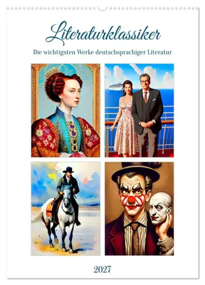 Produktbild von Literaturklassiker (Wandkalender 2027 DIN A2 hoch), CALVENDO Monatskalender