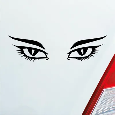 Produktbild von Auto Aufkleber Augen Frau Sexy Eyes Tuning 15x4 cm Schwarz Matt Sticker Heckscheibenaufkleber
