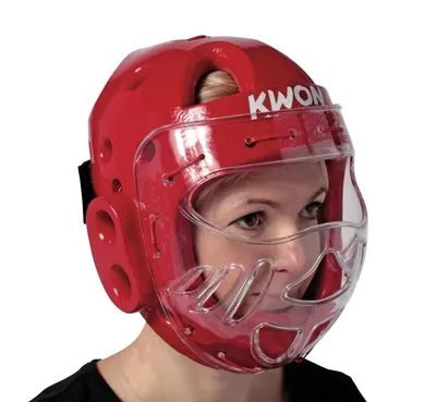 Produktbild von Kopfschutz KSL mit Visier CE rot L